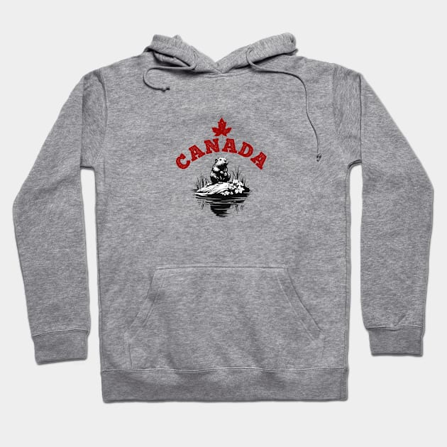 Canadian Beaver Small Hoodie by DavidLoblaw